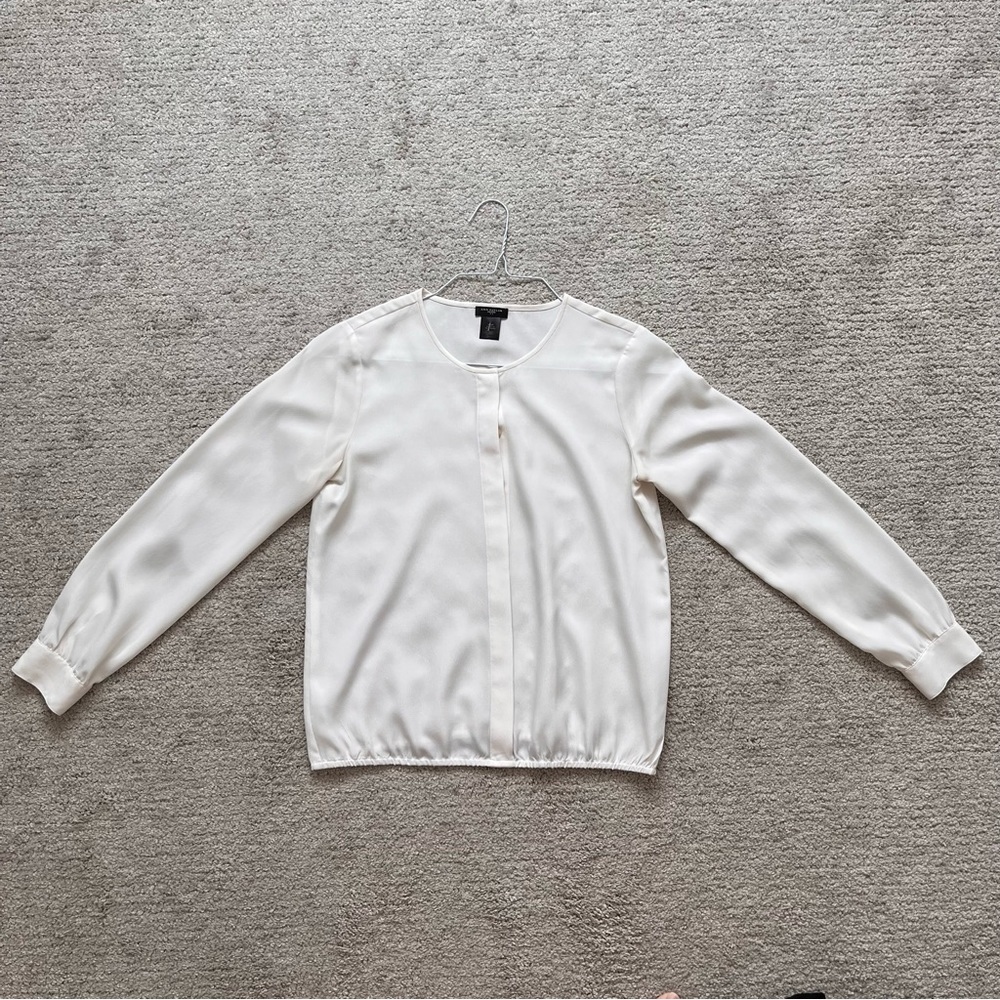 Ann Taylor White Cream Top XSP